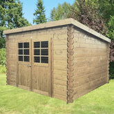 Abri de jardin Riom 7,09m² en bois traité autoclave 28mm à toit monopente - SOLID Ma boutique